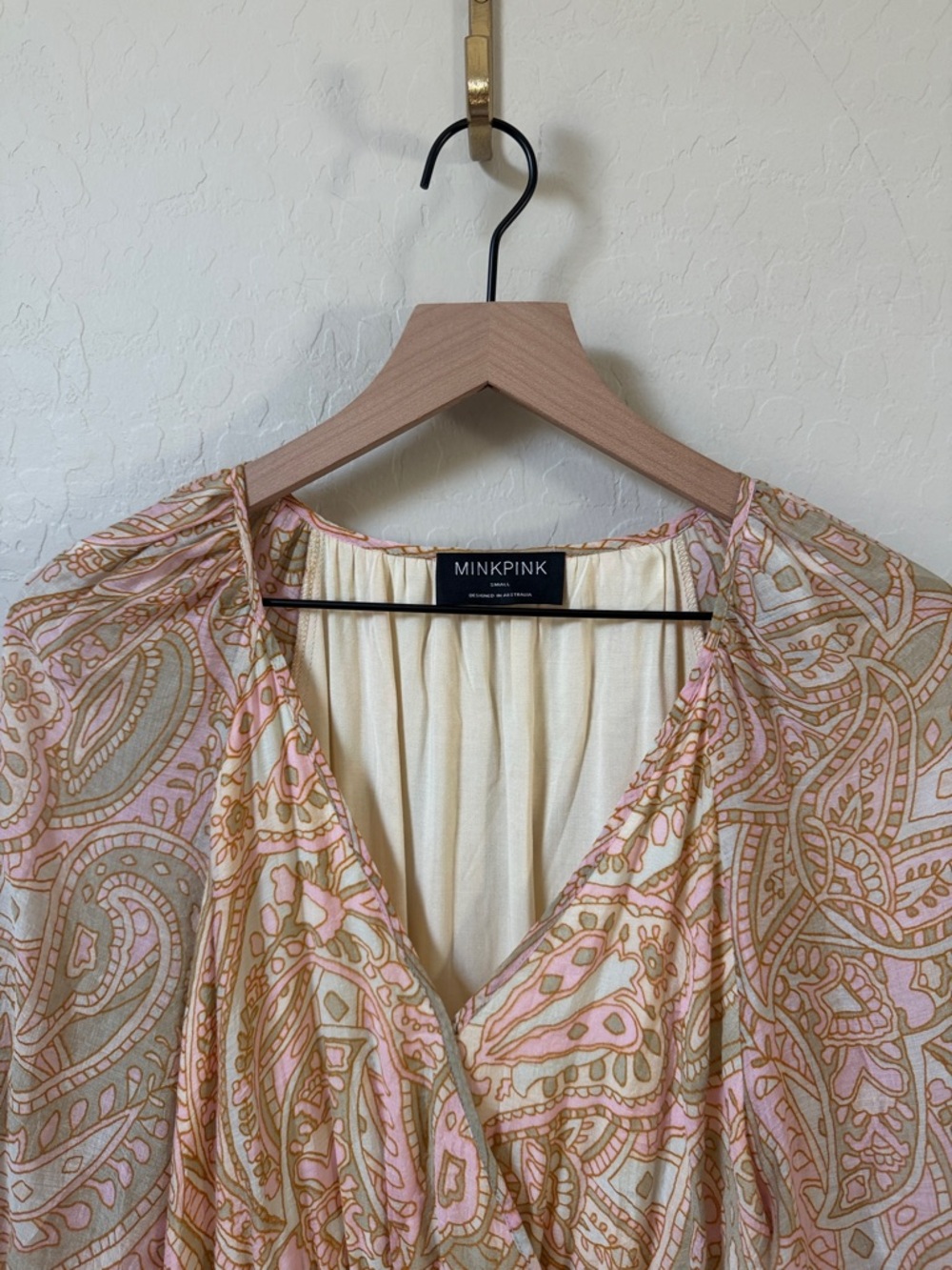 MINKPINK x Revolve Catalina Smocked Mini Dress Paisley - Picture 4 of 6